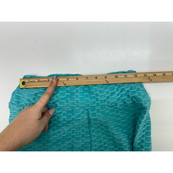 New Mix Womens Leggings Size Large/XL Light Blue Ruched Honeycomb - Picture 7 of 11